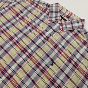 Vintage Polo Ralph Lauren Blake Button‎ Shirt Mens XL Colorful Plaid 100% Cotton